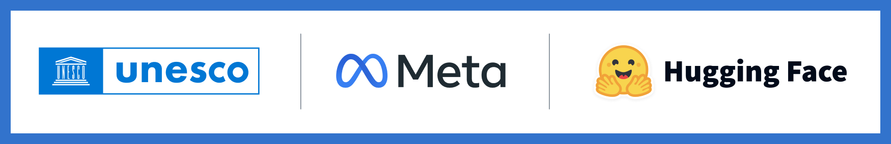 UNESCO Meta Hugging Face Banner