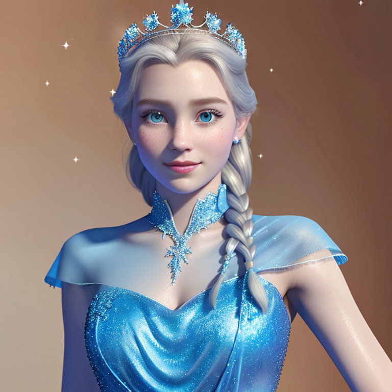 Digital art of Elsa